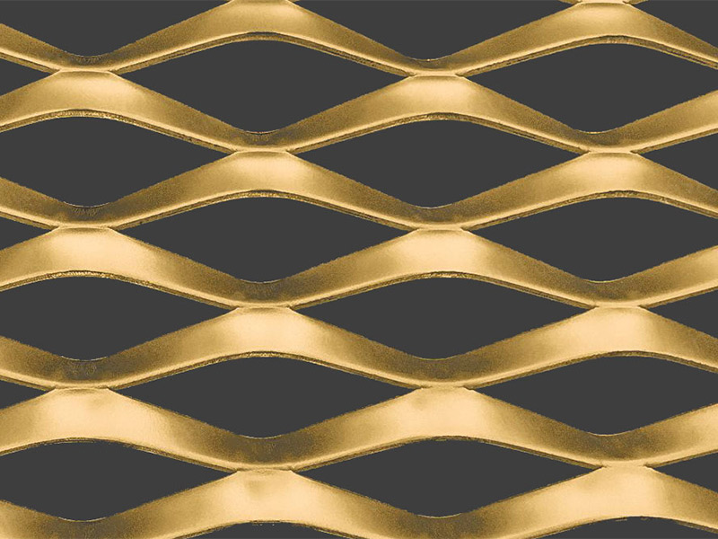 Raised Expanded Brass Mesh